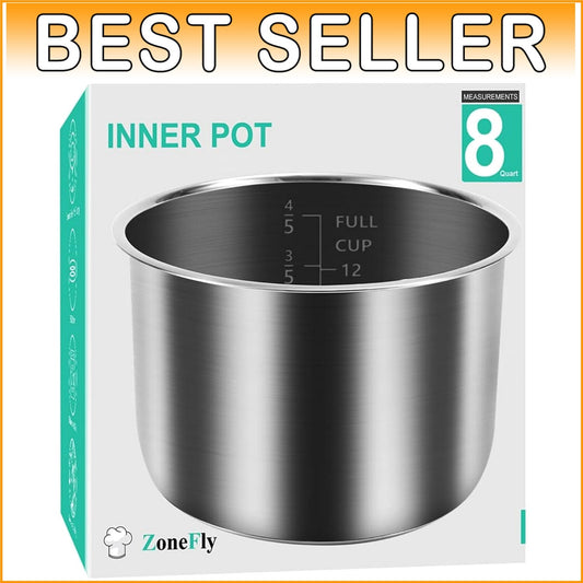 Effortless Cooking with 8Qt Replacement Inner Pot for Power Pressure Cooker XL
