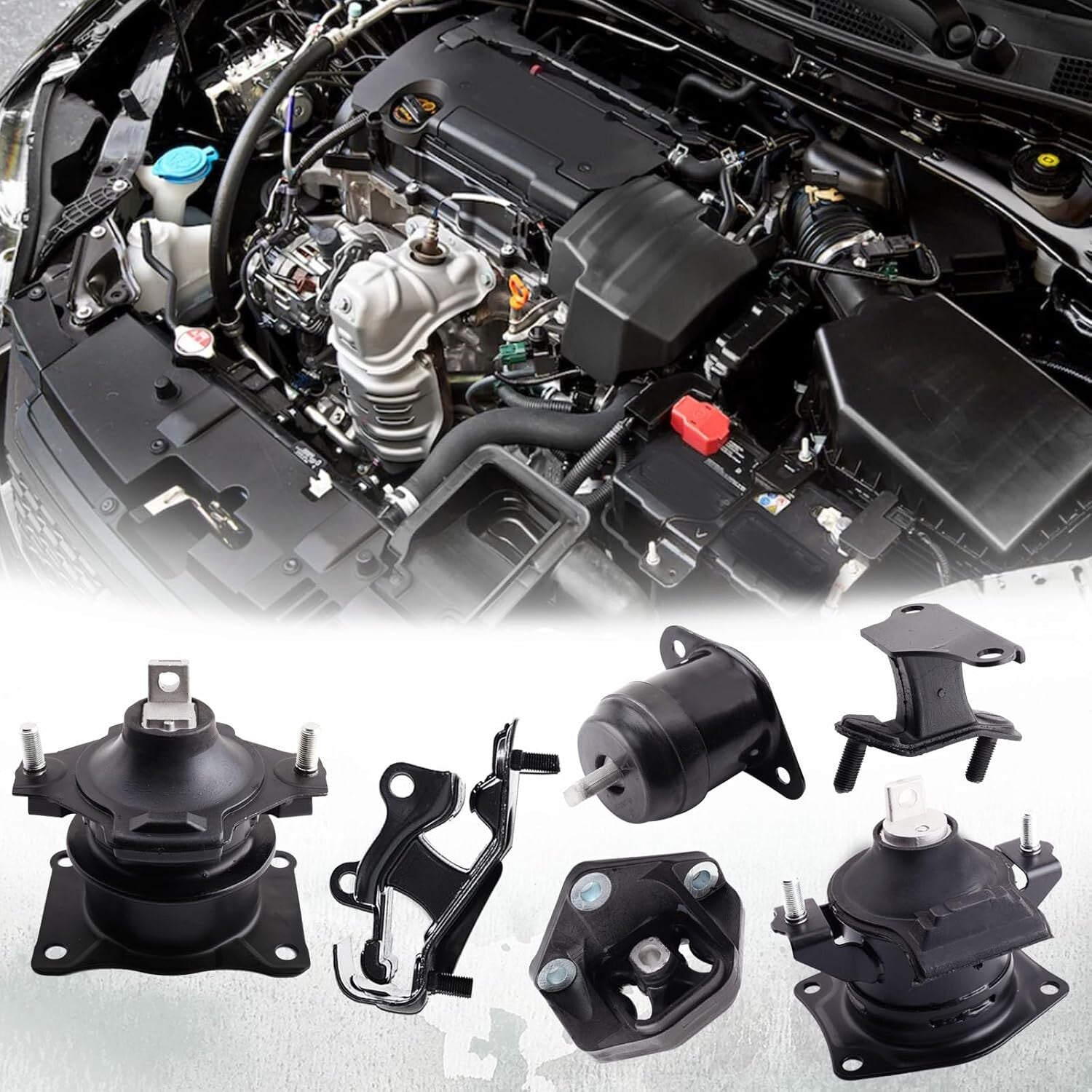 6-Piece Mounts Set - Reliable Replacement for 2003-2007 Honda Accord 3.0L V6