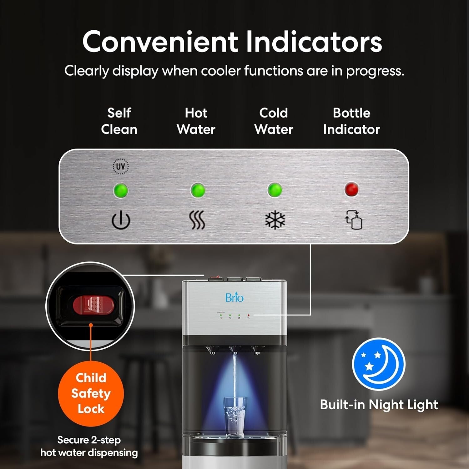 Limited Edition Bottom Load Water Dispenser - Hot, Cold, Room Temp - Child-Safe