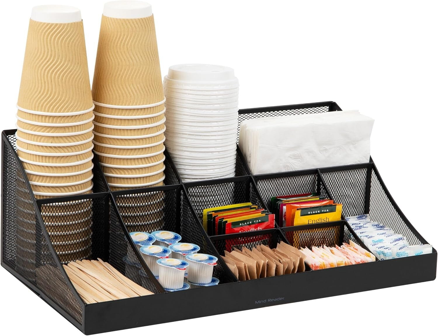 Stylish 2-Tier Condiment Organizer - 11 Compartments for Efficient Storage
