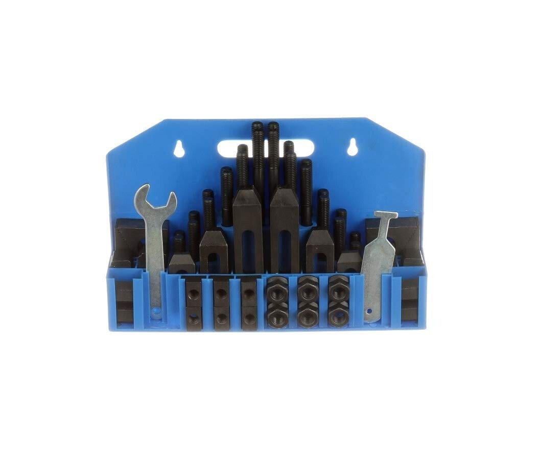 Durable 58-Piece Clamping Kit with Heat-Treated Components for Precision Work