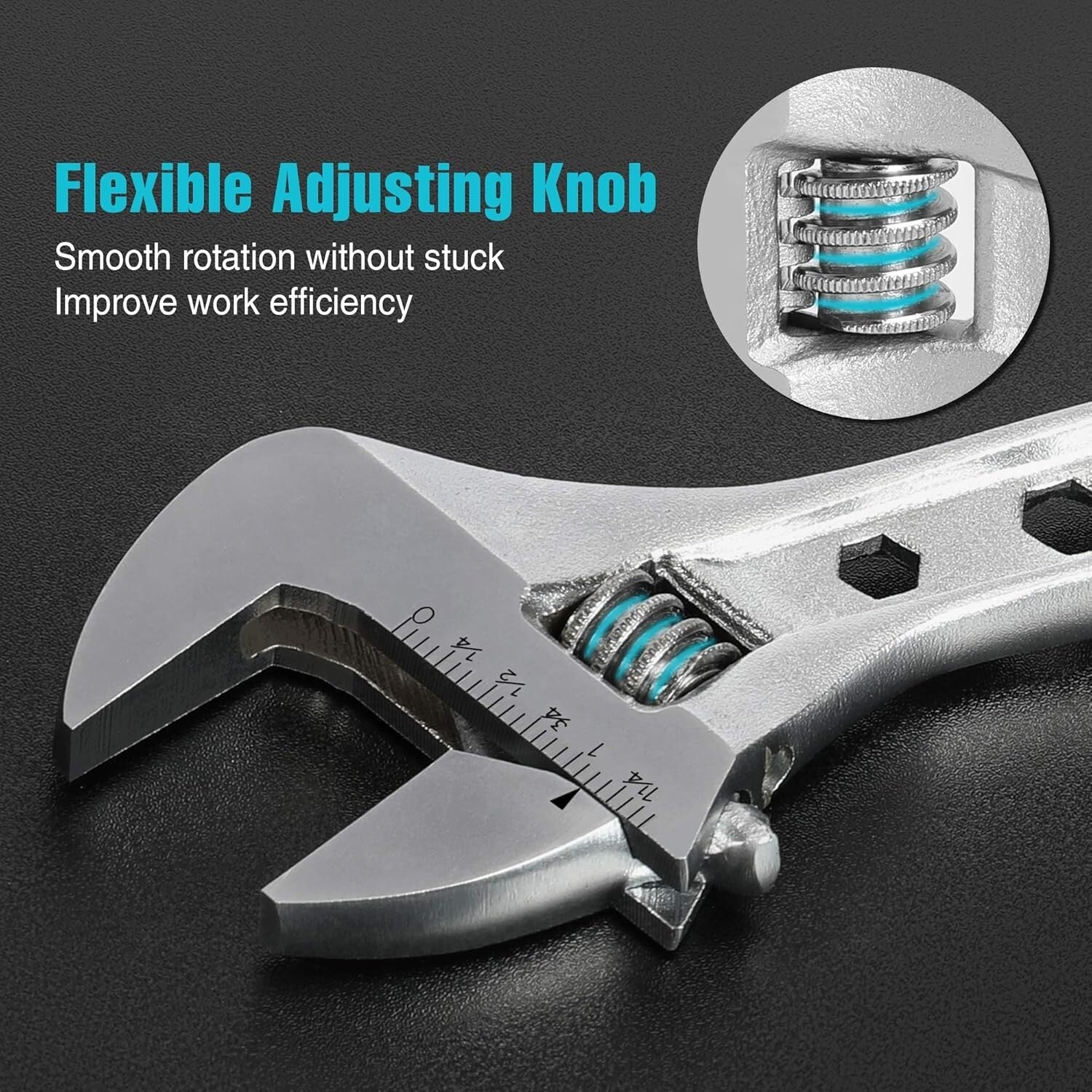 Durable 6-12 Inch Adjustable Wrench Set with Chrome Finish for Professionals