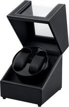Load image into Gallery viewer, Black Elegant Watch Winder Box with Two Rotation Modes - Perfect Gift for Men