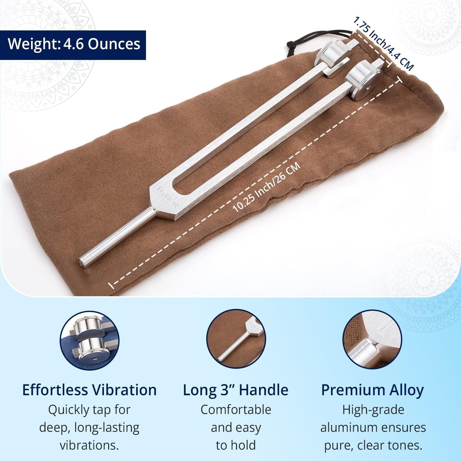 Professional-Grade 128 Hz Healing Tuning Fork - Stress Relief & Relaxation Tool