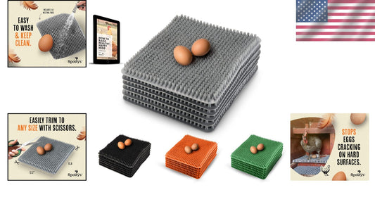 Durable Chicken Nesting Liners - 6 Waterproof Pads for Secure Egg Laying