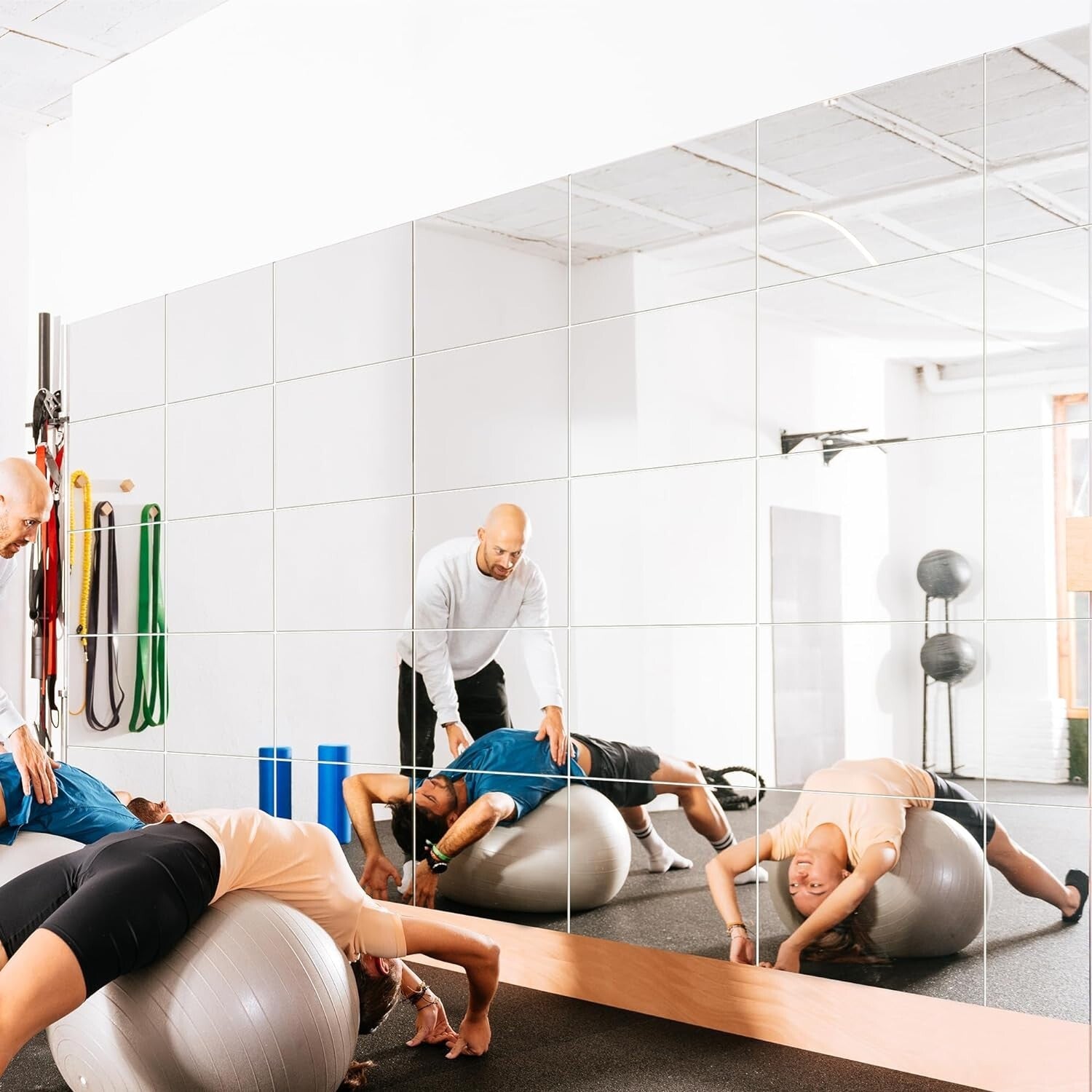 Durable Polished Rectangular Gym Mirrors - 16x12'' - Pack of 12 for Home Use