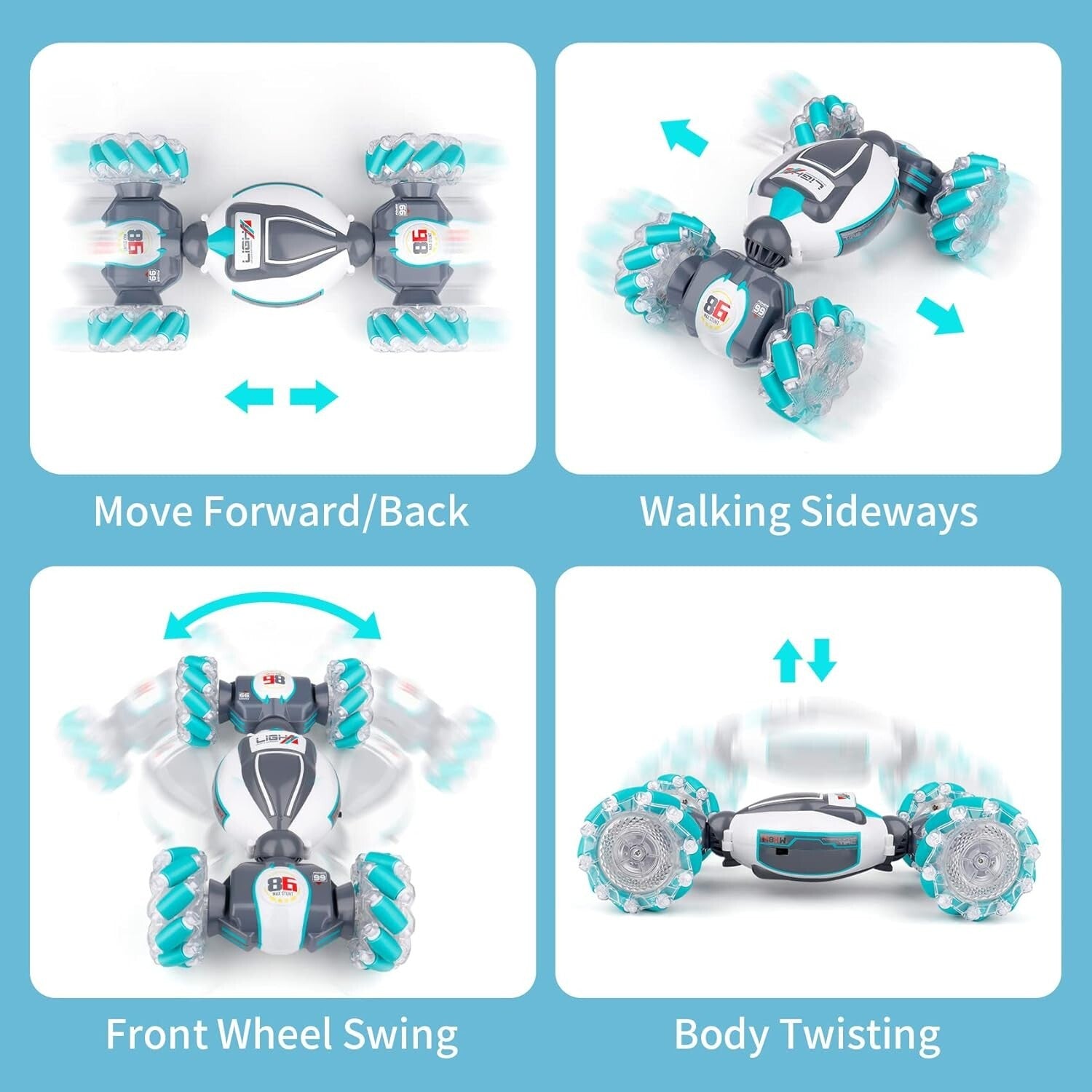 360-Degree Rotating RC Stunt Car - Perfect Gift for Boys & Girls Aged 6-12