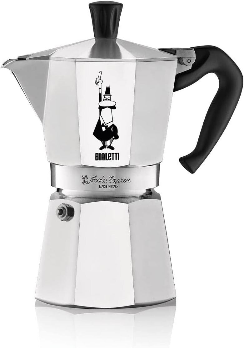 Moka Express 6-Cup Espresso Pot - Made in Italy, Perfect for Gas & Electric
