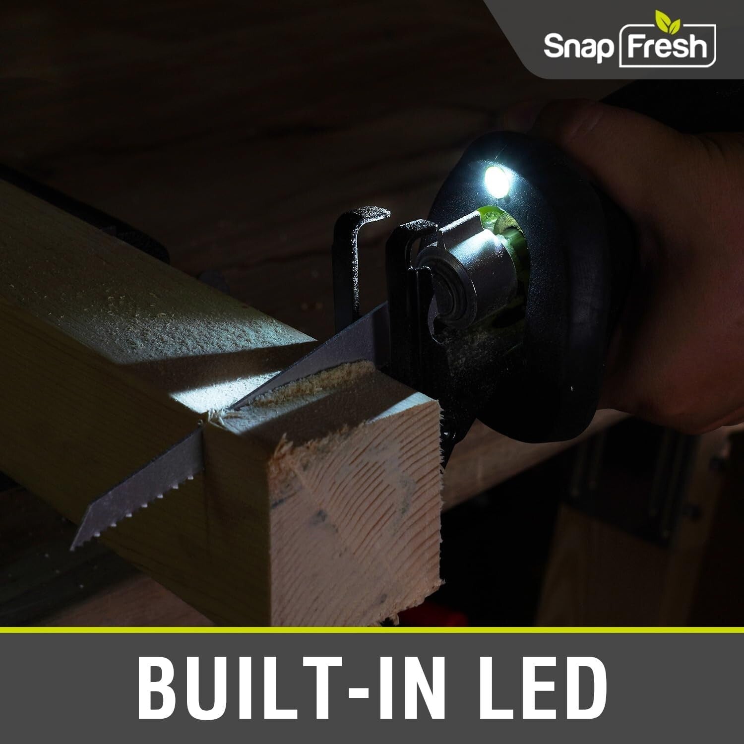 20V Cordless Reciprocating Saw - 3000 SPM, Tool-Free & LED Light for Precision