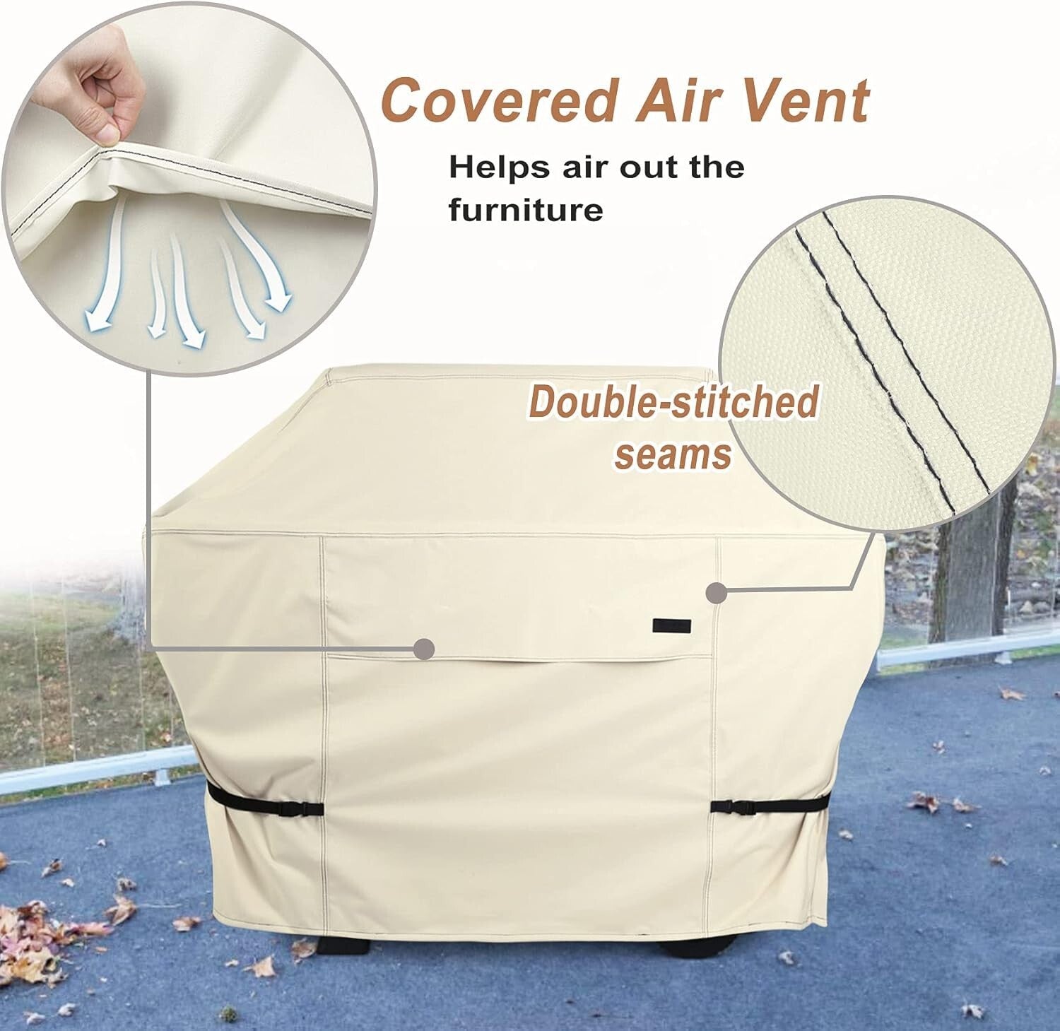 Premium 600D Heavy Duty BBQ Grill Cover 68” - Fits Weber, Nexgrill, Char-Broil