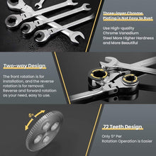 Load image into Gallery viewer, Professional 12PCS Flex-head Ratchet Wrench Set - Effortless Access &amp; Torque