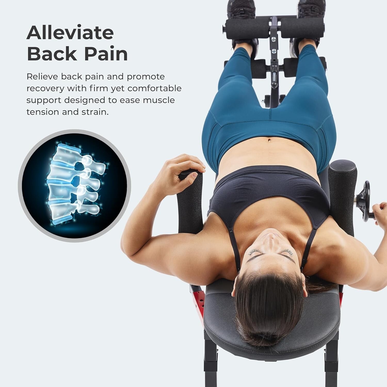 Full Body Inversion Table for Back Pain Relief & Improved Posture Correction