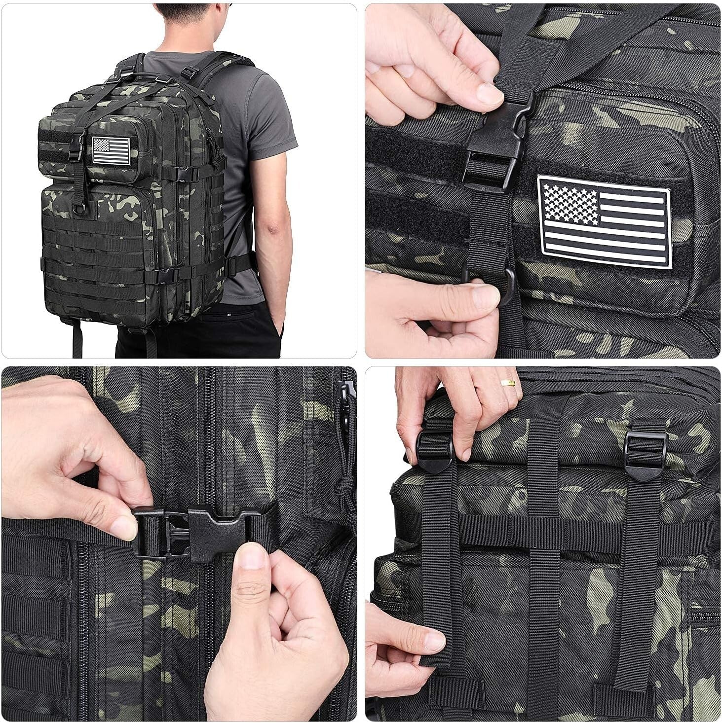 Lightweight Hydration Compatible Tactical Backpack - Ideal for Outdoor Sports
