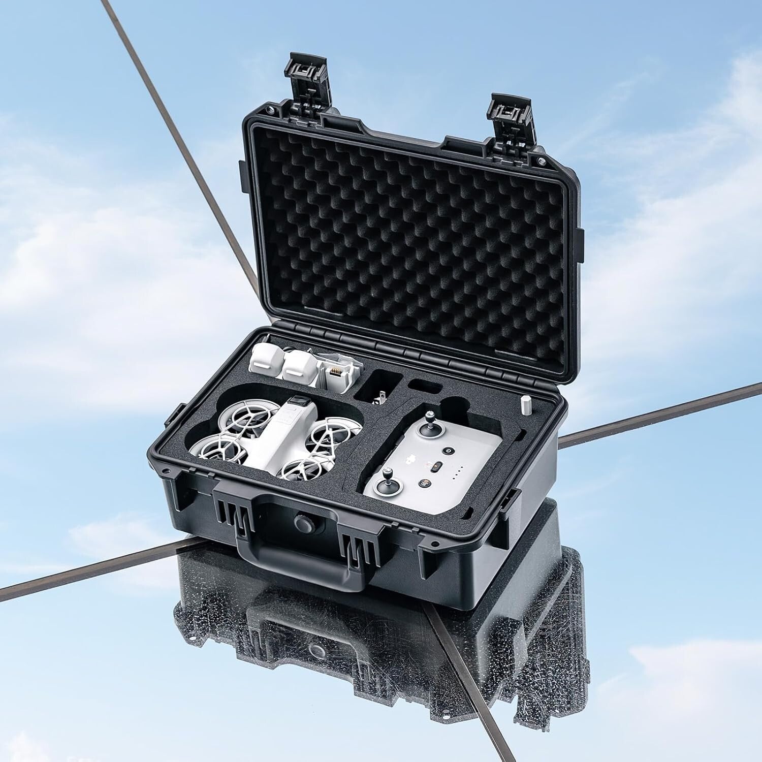 CNC Precision-Cut Waterproof Case for DJI Neo & Accessories – 7 Battery Capacity
