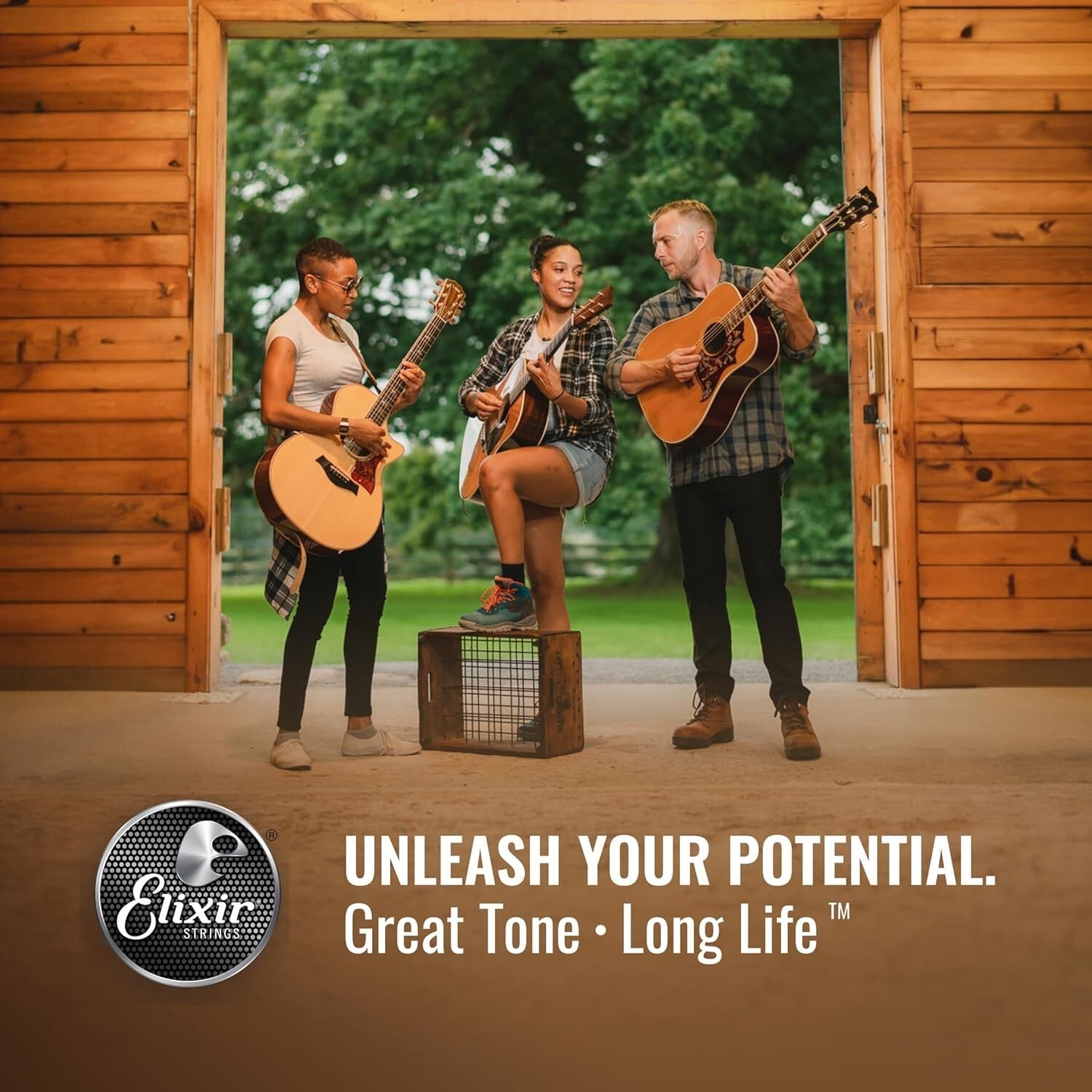 Premium Phosphor Bronze Acoustic Guitar Strings with NANOWEB Coating - 3 Pack