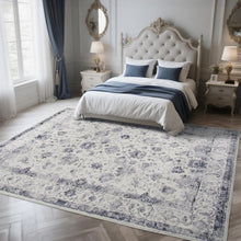Load image into Gallery viewer, Stylish 9x12 Non-Slip Area Rug - Vintage Floral Design for Living Spaces