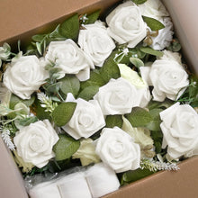 Load image into Gallery viewer, Beautifully Handmade Pew Flowers with Eucalyptus for Wedding Aisle Decoration