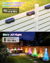 Load image into Gallery viewer, Upgraded 8-Pack Solar Fence Lights with Spot Lenses &amp; Color Modes for Outdoors