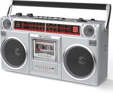 Load image into Gallery viewer, Vintage 80s Style Radio Cassette Player with Bluetooth &amp; USB-Micro SD Slots
