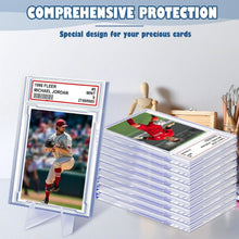 Load image into Gallery viewer, Secure 100-Piece Trading Card Holder - Durable Acrylic with Custom Label Space