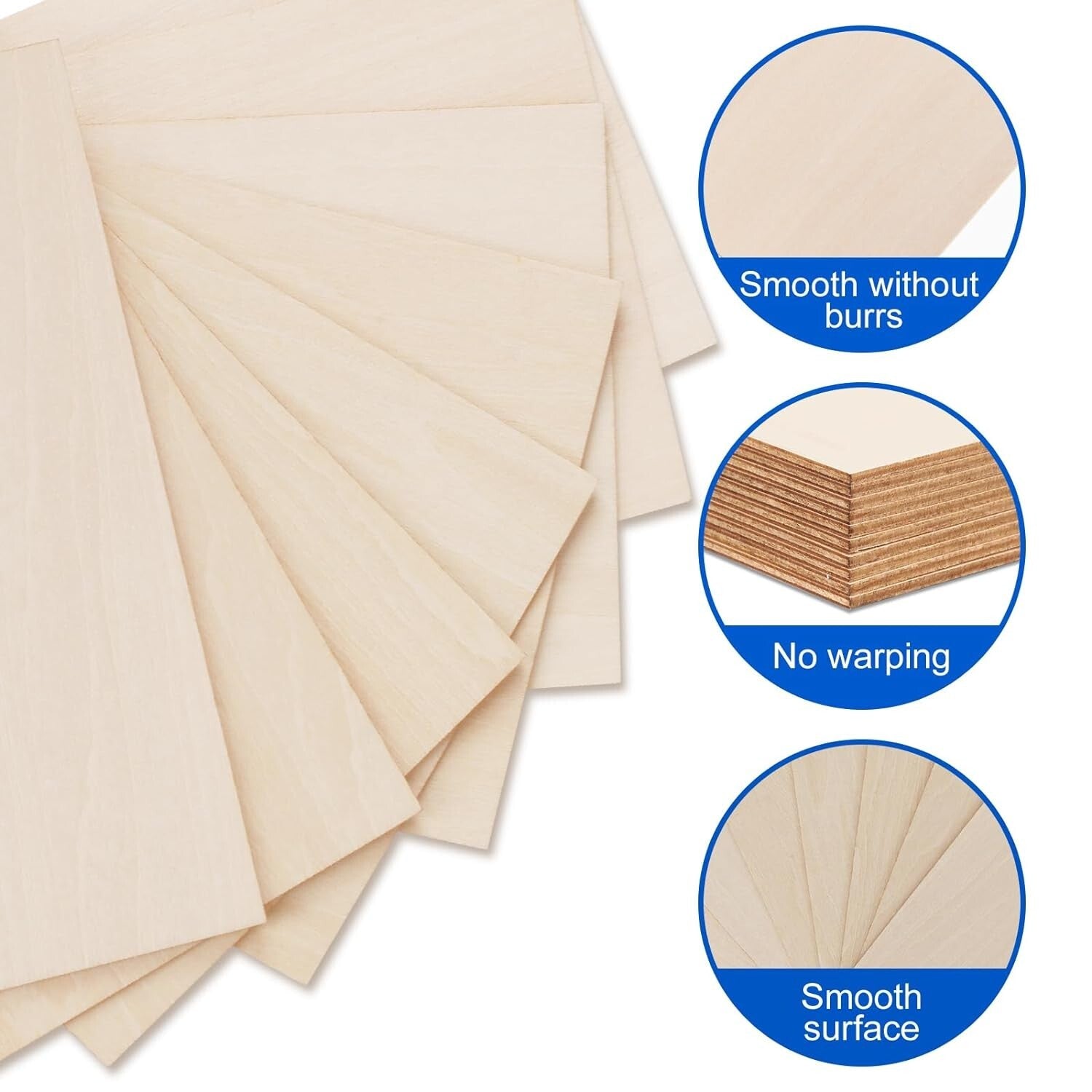 Versatile 12x24 Inch Basswood Sheets - Ideal for DIY Projects & Wood Burning