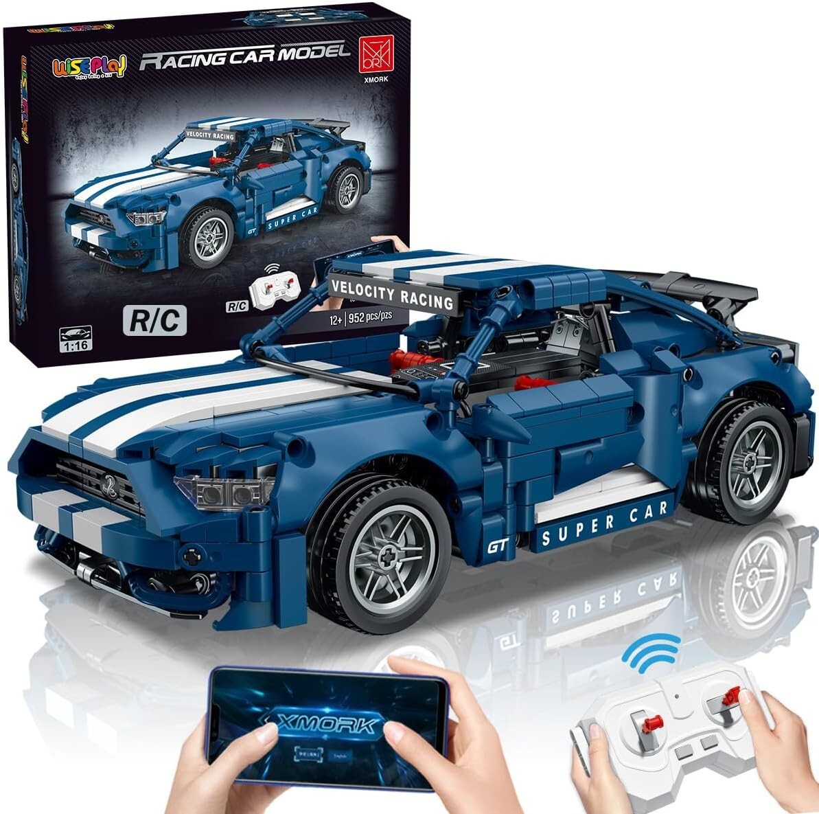 Build Your Own Remote Control Car Kit - 952 Piece STEM Project for Kids 8-12
