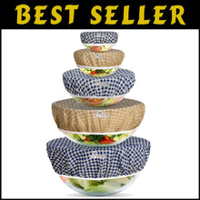 Load image into Gallery viewer, Improved Beeswax Bowl Covers - Eco-Conscious Kitchen Essentials in 5 Sizes