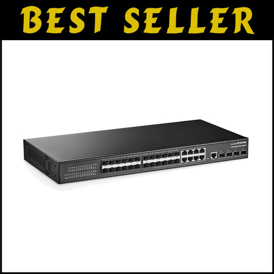 28-Port Gigabit Managed Fiber Switch with 10G SFP+ for High-Performance Networks