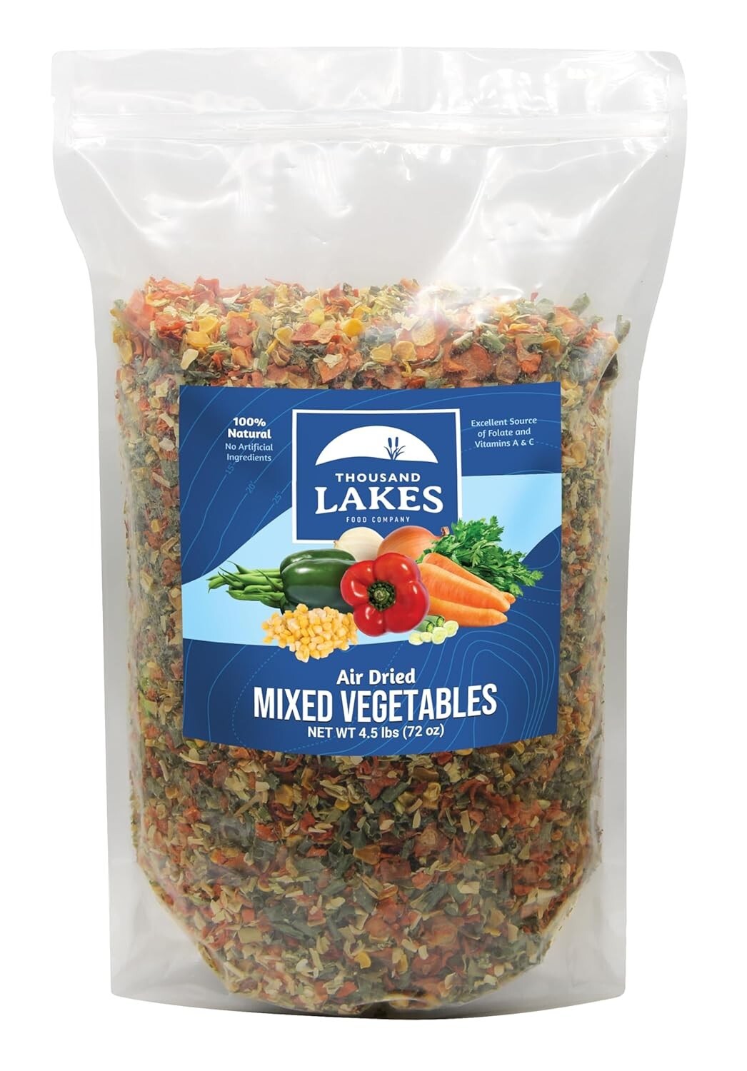 Air-Dried 4.5 lb Mixed Vegetables - Natural Soup Blend, Good Source of Fiber