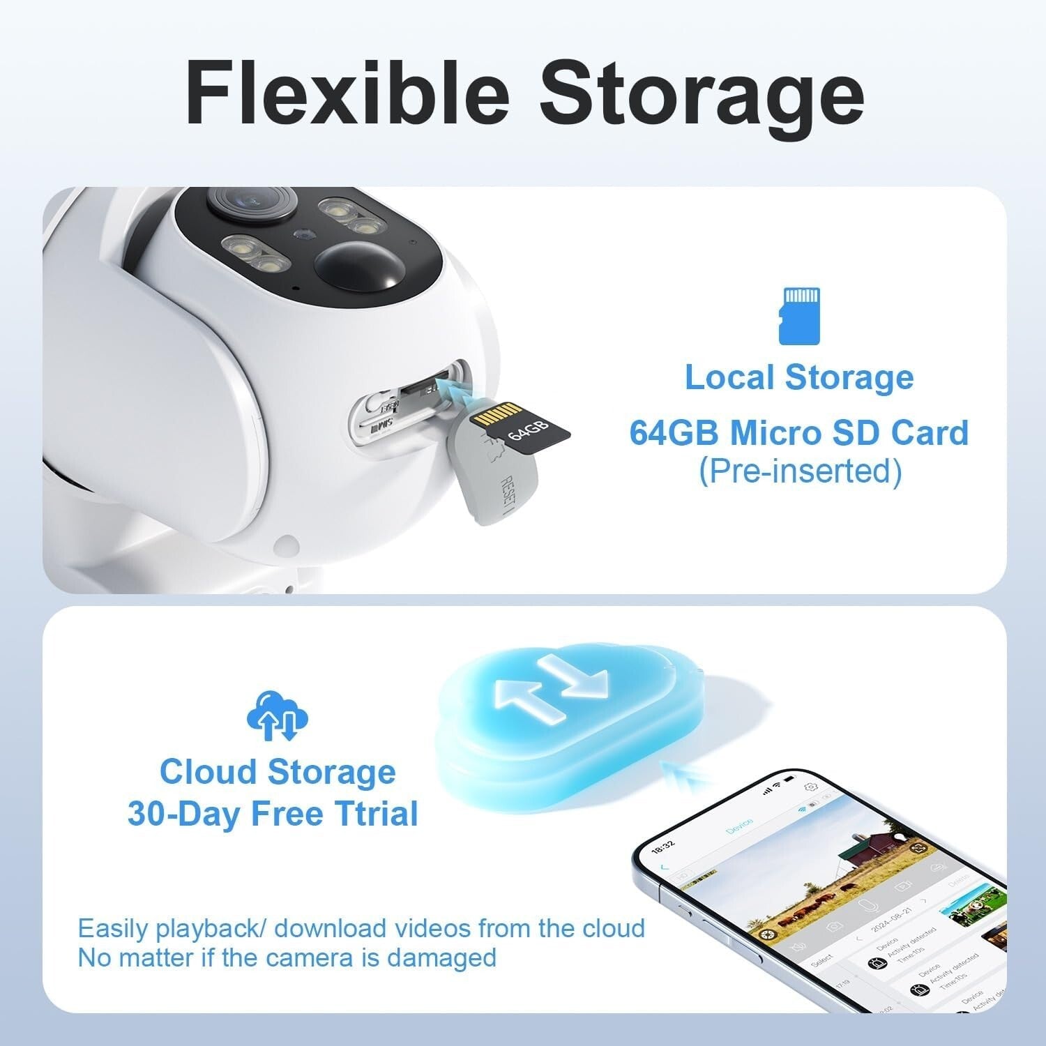 4G LTE Solar Security Camera with 2K HD Night Vision - Wireless & Weatherproof