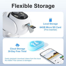Load image into Gallery viewer, 4G LTE Solar Security Camera with 2K HD Night Vision - Wireless &amp; Weatherproof