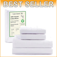 Load image into Gallery viewer, OEKO-TEX Certified 4-Piece Organic Cotton Full Sheet Set with Deep Pocket Design