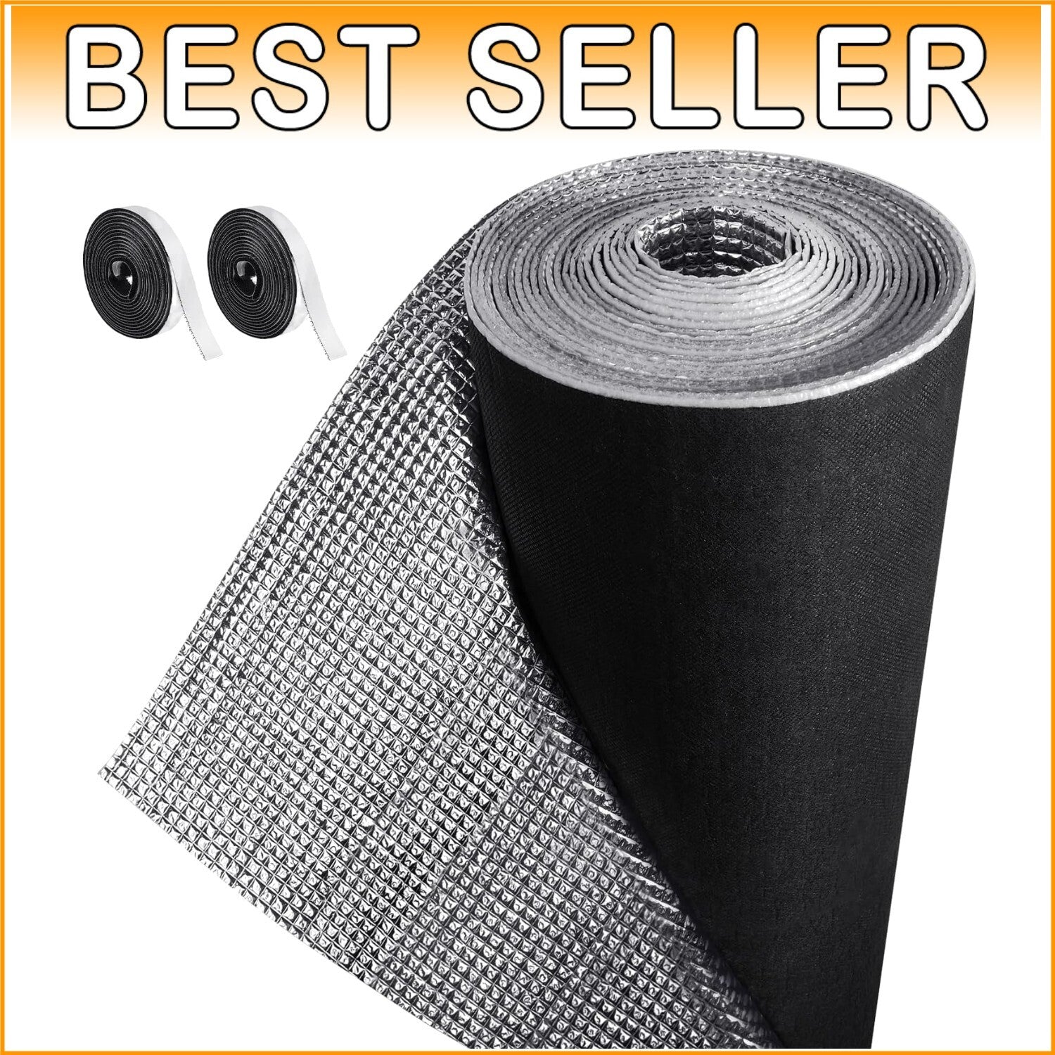 120" x 48" Blackout RV Window Shade Cover - Reflective Insulation Roll Kit