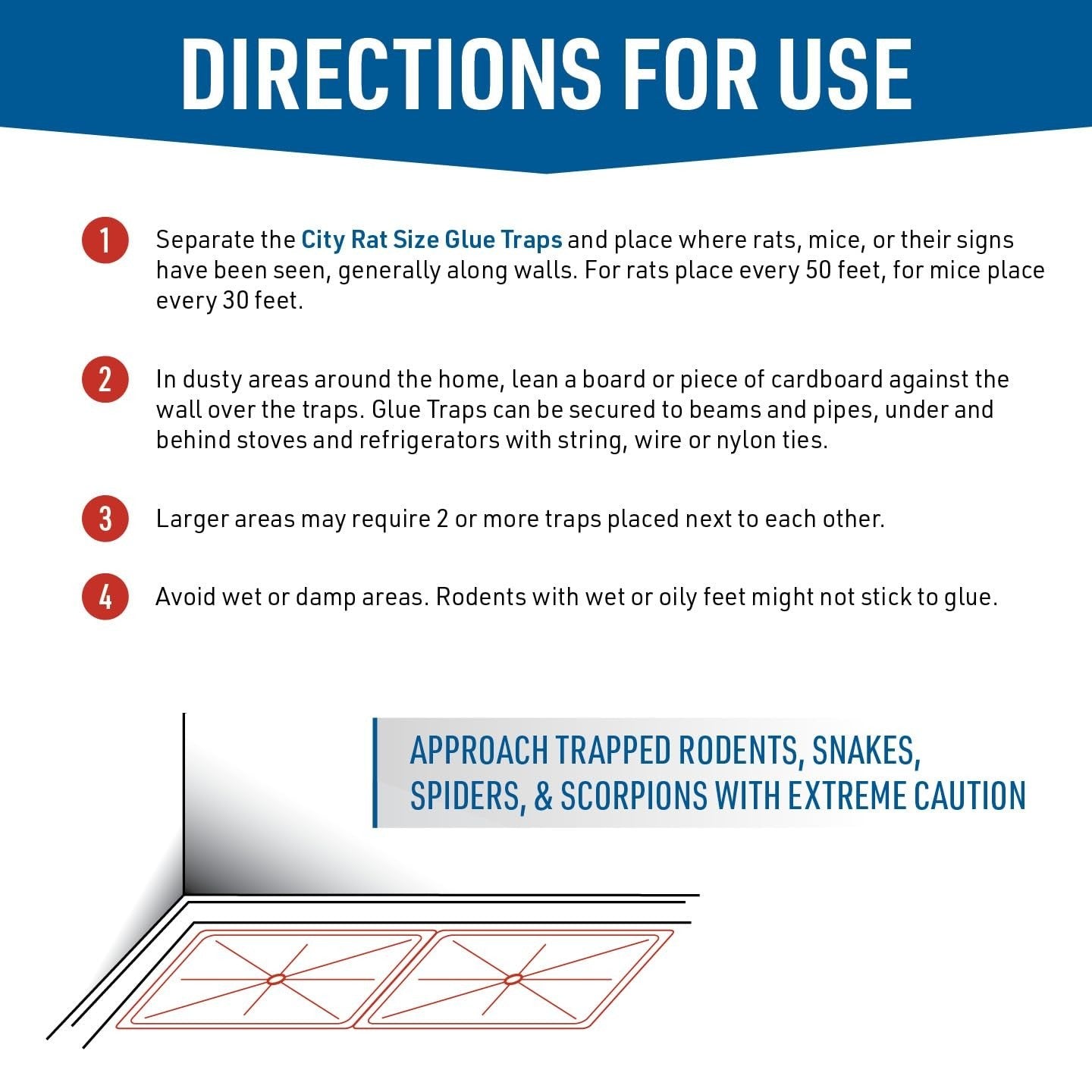 Extra-Large No-Mess Glue Traps for Rats, Mice, & Snakes - Cold Weather Ready