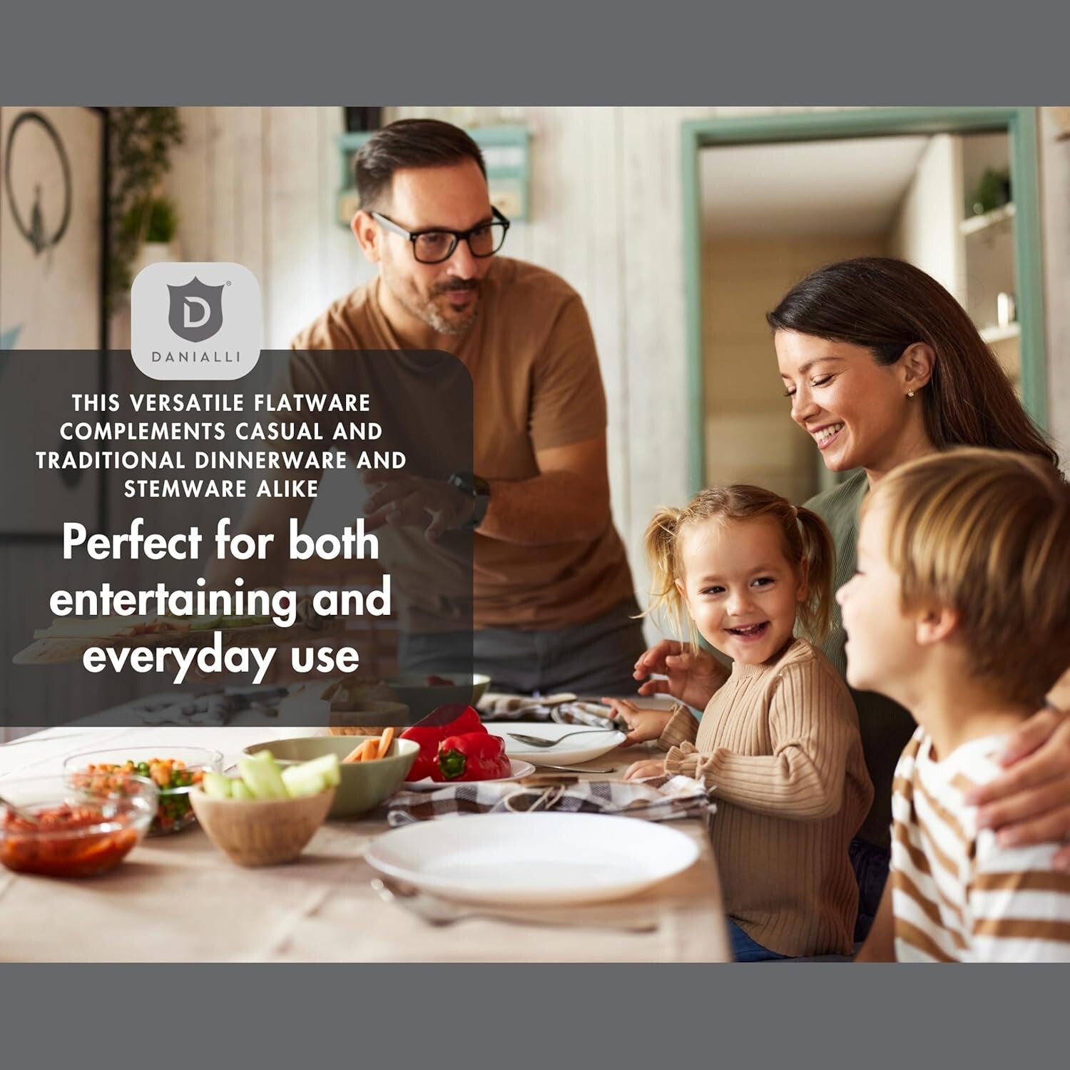 Luxurious 30-Piece Hammered Stainless Steel Silverware Set for 6—Dishwasher Safe