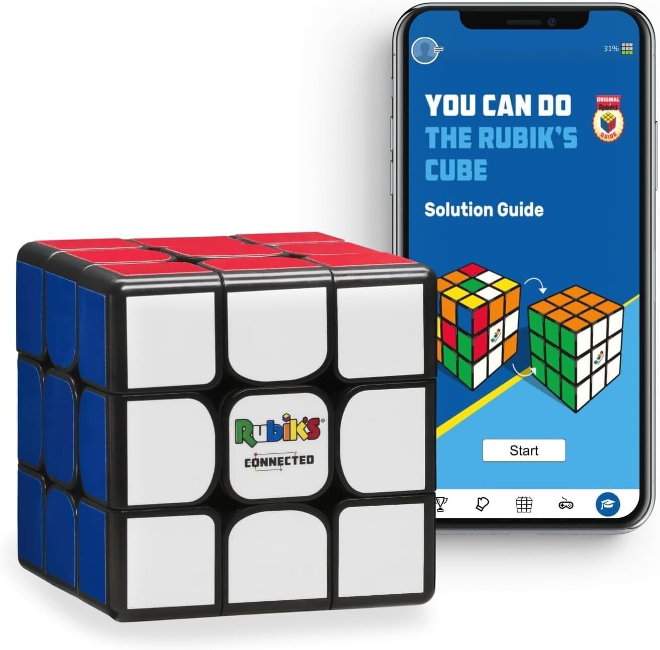 Interactive 3x3 Rubik’s Cube with App - Track Progress & Compete Globally