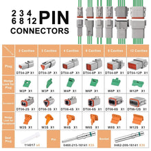 Load image into Gallery viewer, Reliable DT Deutsch Electrical Kit with Pin Connectors and Seal Plugs - Gray