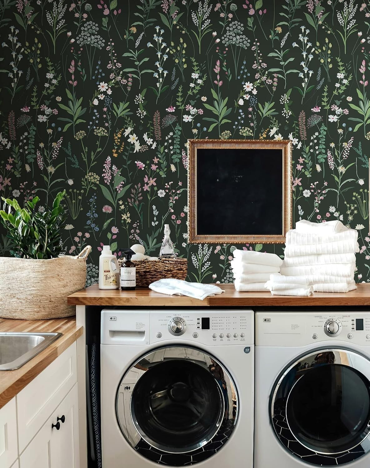 Garden Block Floral Peel and Stick Wallpaper - Easy Install for Modern Decor