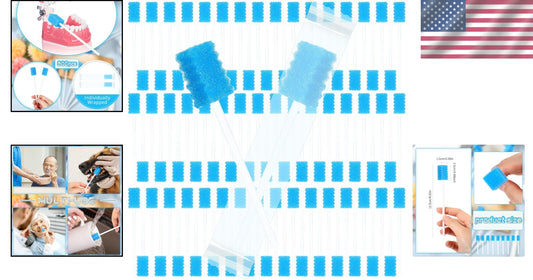 500 Bulk Disposable Sponge Swabs for Oral Hygiene - Perfect for Elderly Care