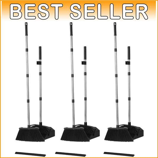 Effortless Cleaning with 3-Pack Broom and 51'' Dustpan Kit - Cost-saving Design