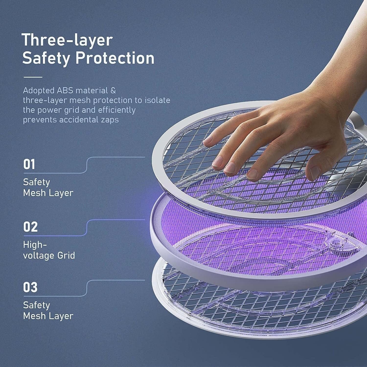 Dual-Function Electric Fly Swatter & Mosquito Trap Lamp - Safe & Eco-Friendly