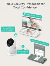 Load image into Gallery viewer, 2K Resolution Baby Monitor with 5000mAh Battery &amp; Cry Alerts - Ideal for Parents
