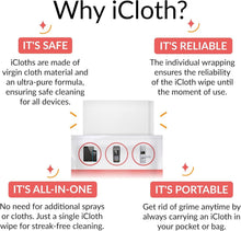 Load image into Gallery viewer, Screen Safe Cleaning Wipes - 100 Pre-Moistened, Lint-Free, 70% Isopropyl Alcohol