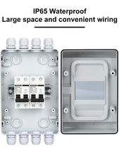 Load image into Gallery viewer, Waterproof 40 Amp Electrical Distribution Box - 2 Circuits for Solar Systems
