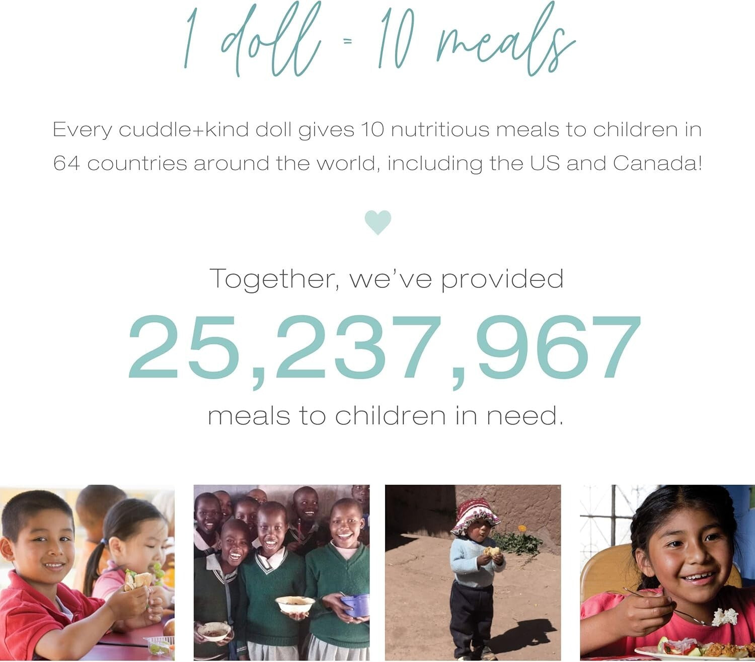 Avery The Lamb 13" Handcrafted Doll - Supports 10 Meals for Those in Need