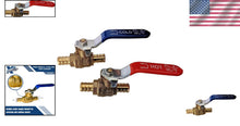 Load image into Gallery viewer, 20-Pack 1/2" PEX Brass Ball Valves Hot &amp; Cold for Reliable Plumbing Solutions