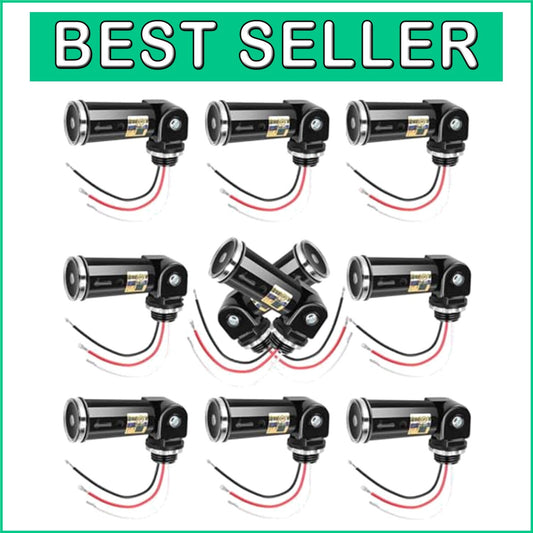 10-Pack Outdoor Photo Cell Dusk to Dawn Sensors - Easy Install, Surge Protected