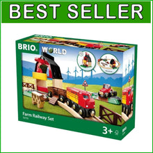 Load image into Gallery viewer, Sustainable Farm Railway Set - 20 Wooden Pieces for Creative Playtime Adventures