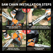 Load image into Gallery viewer, Professional 20" Chainsaw Chain Set with Chrome Rivets - Fits Many Brands