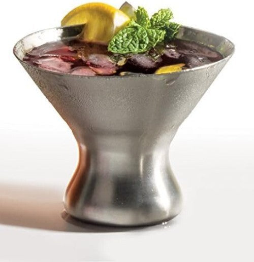 Elegant 8 Ounce Stainless Steel Stemless Martini Glasses for Home Entertaining